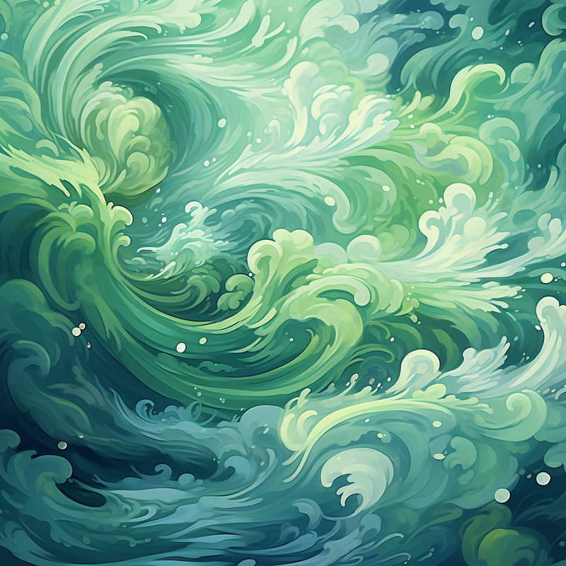 hivartei green wind pattern concept painting. Japanese style sh aecfb6f2 72f5 4172 a5d2 71db10e23815